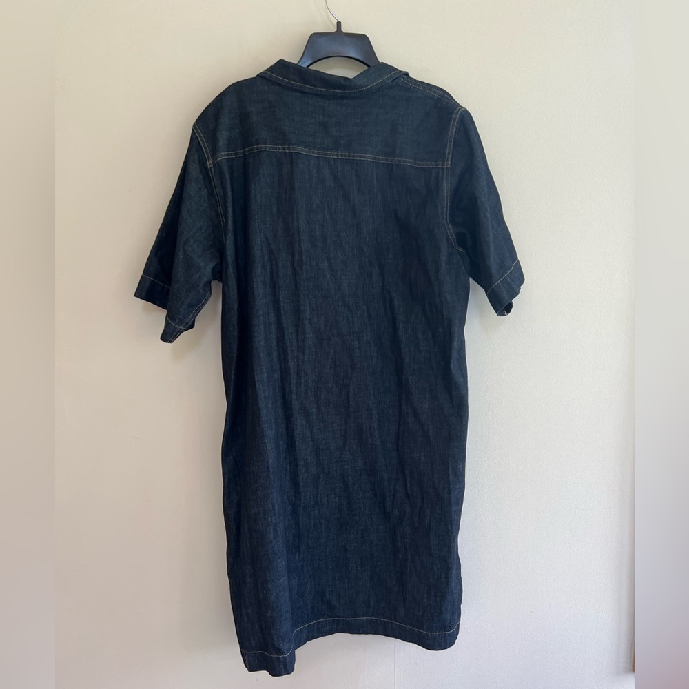NWT Lauren Ralph Lauren Black Label Denim Shift Shirt Dress in Indigo Blue, XXL - Picture 4 of 12